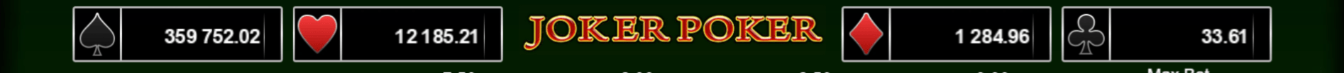 Amusnet Joker Poker jackpot-tasot