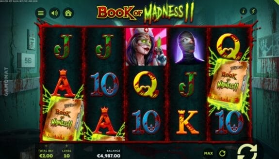 Book of Madness 2 Gamomat kolikkopeli