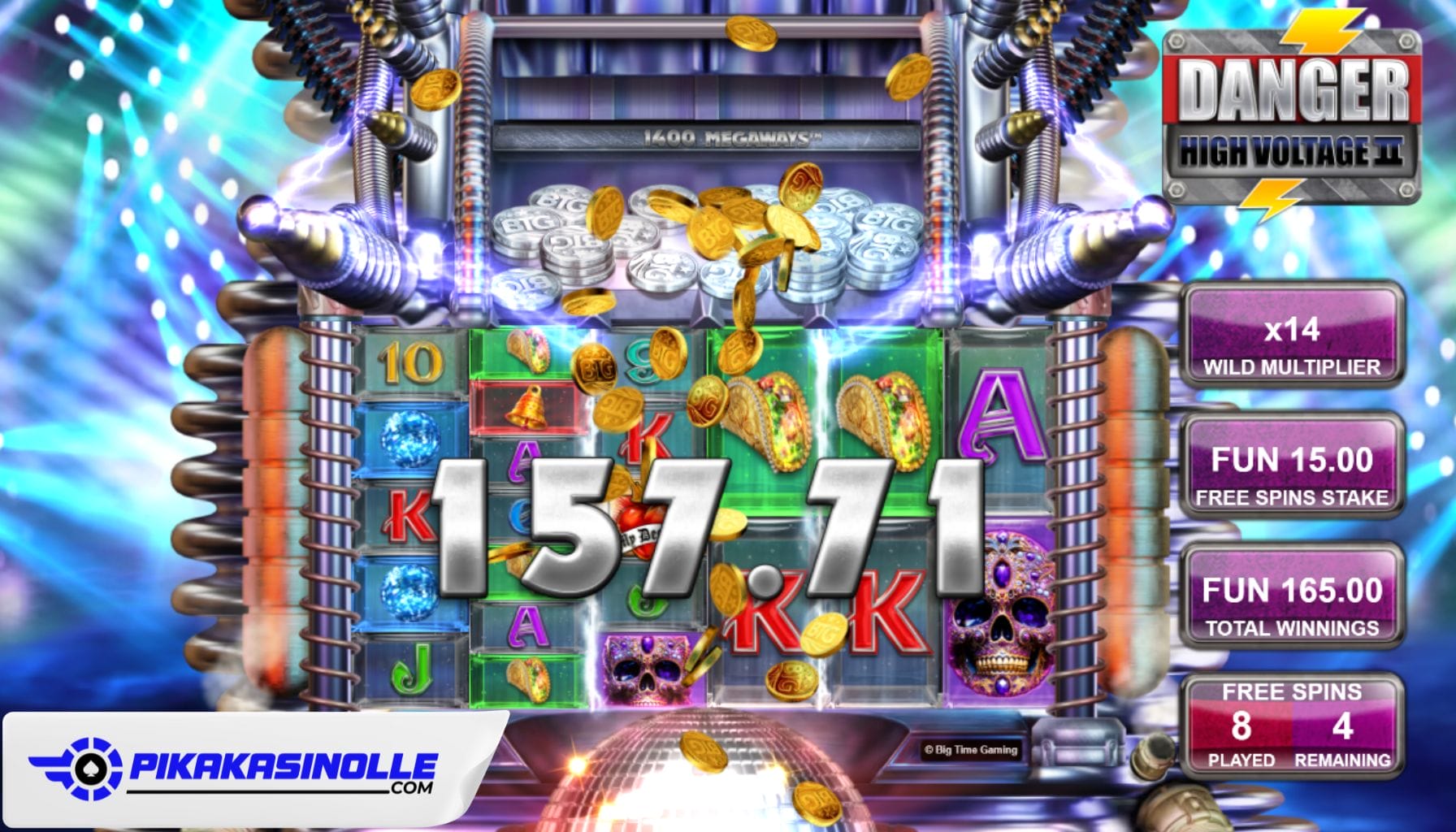 Danger High Voltage 2 kolikkopelin ulkoasu