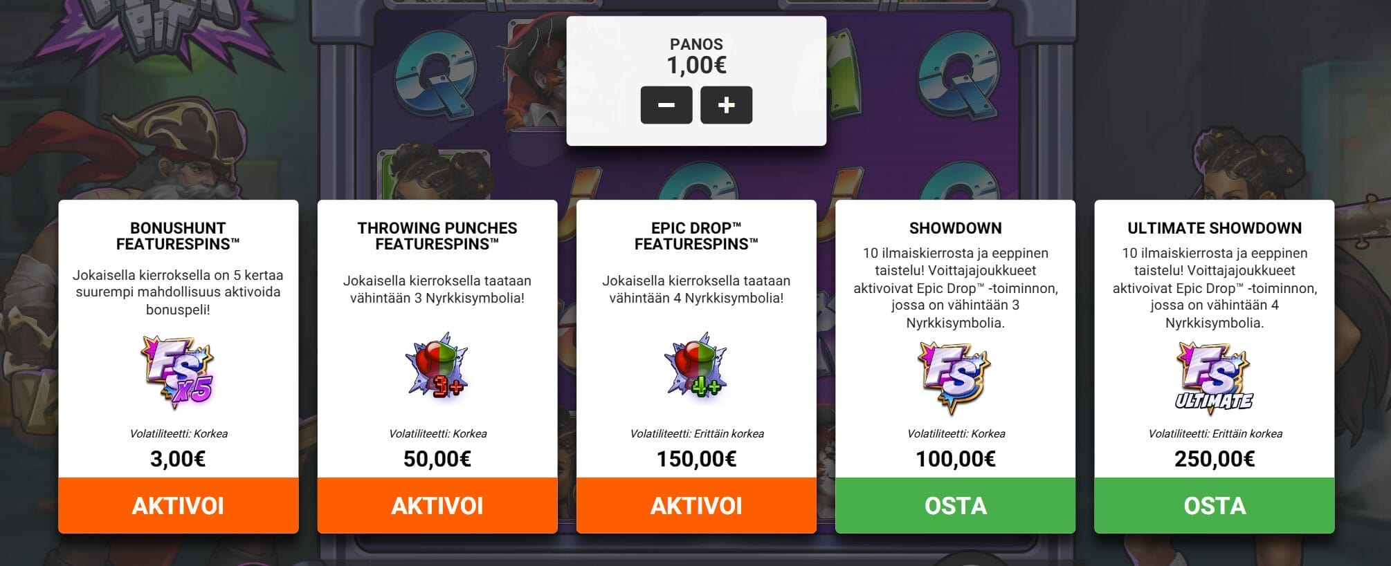 Fighter Pit ostobonus -ominaisuudet ja hinnat