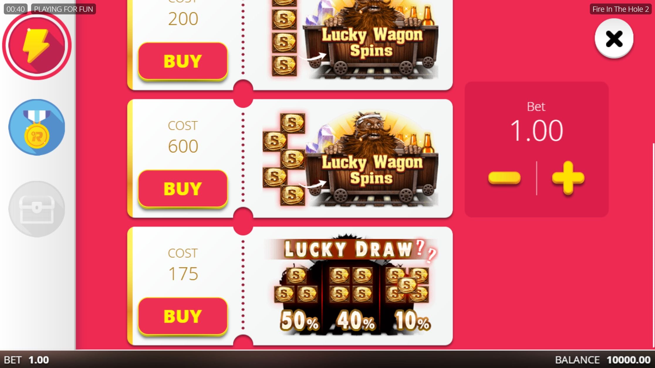 Fire in the hole 2 ostobonukset