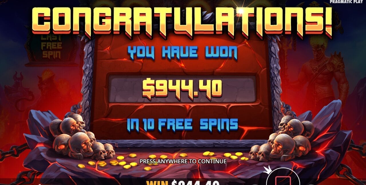 Gates of Hades superilmaiskierroksien voitto