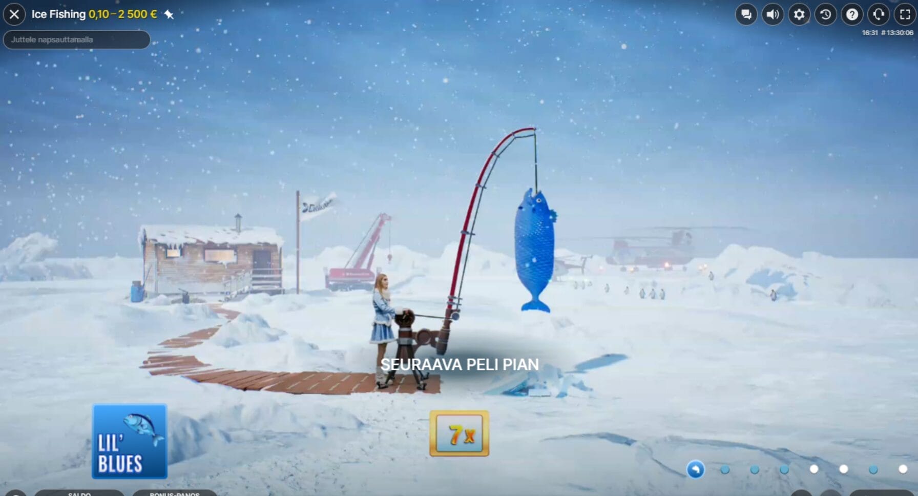 Ice Fishing Lil Blues bonuspeli käynnissä