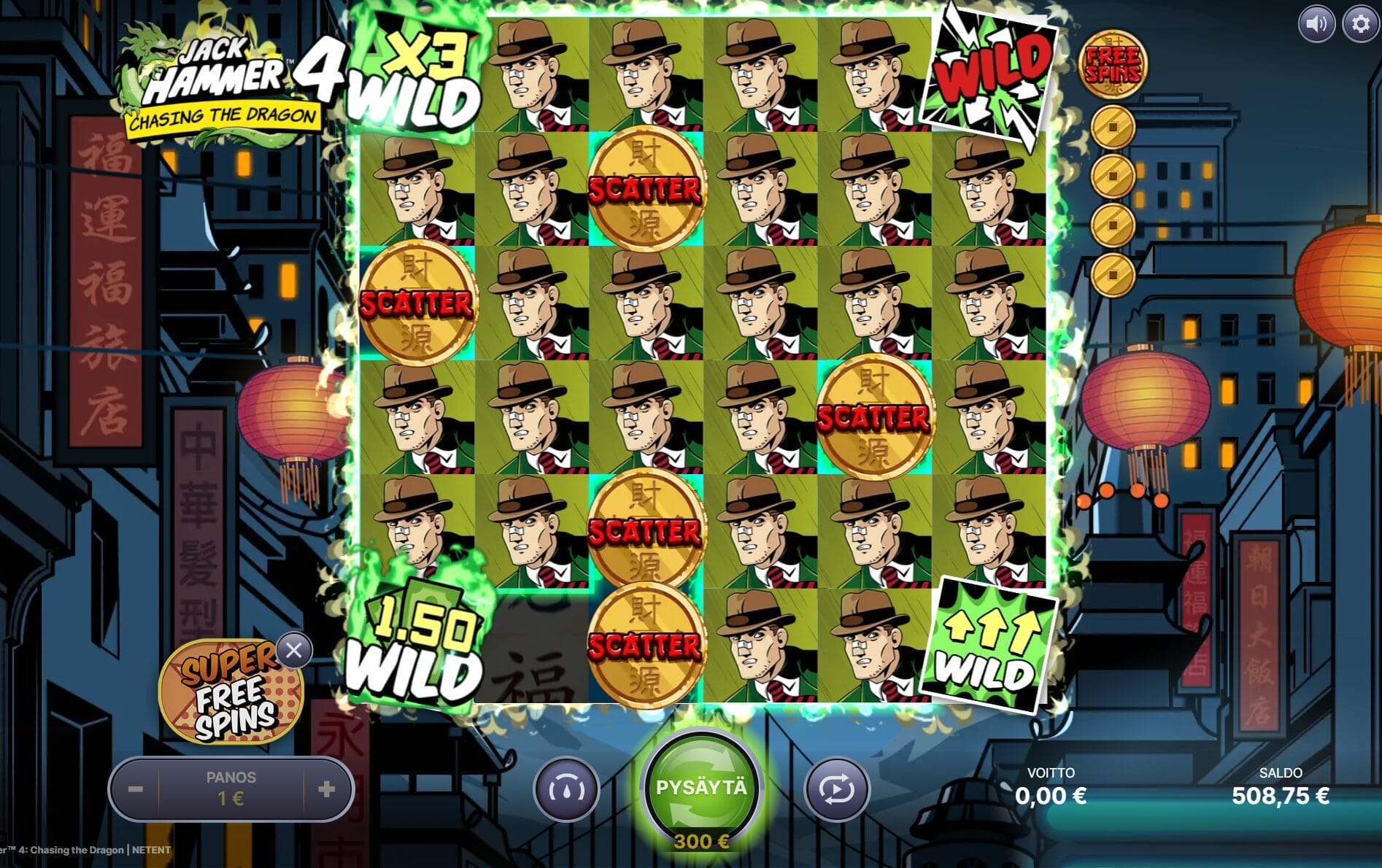 Jack Hammer 4 Super ilmaiskierrokset käynnissä