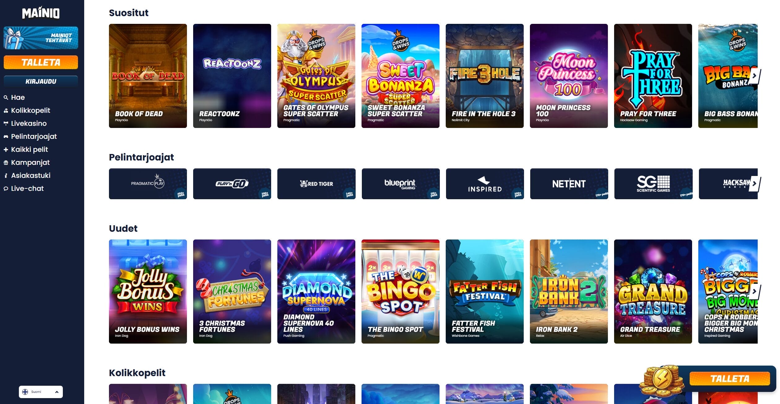 Mainio Kasinon ulkoasu