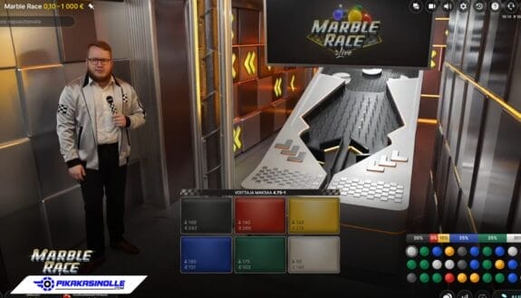 Marble Race Evolution Gaming live-kasinopeli