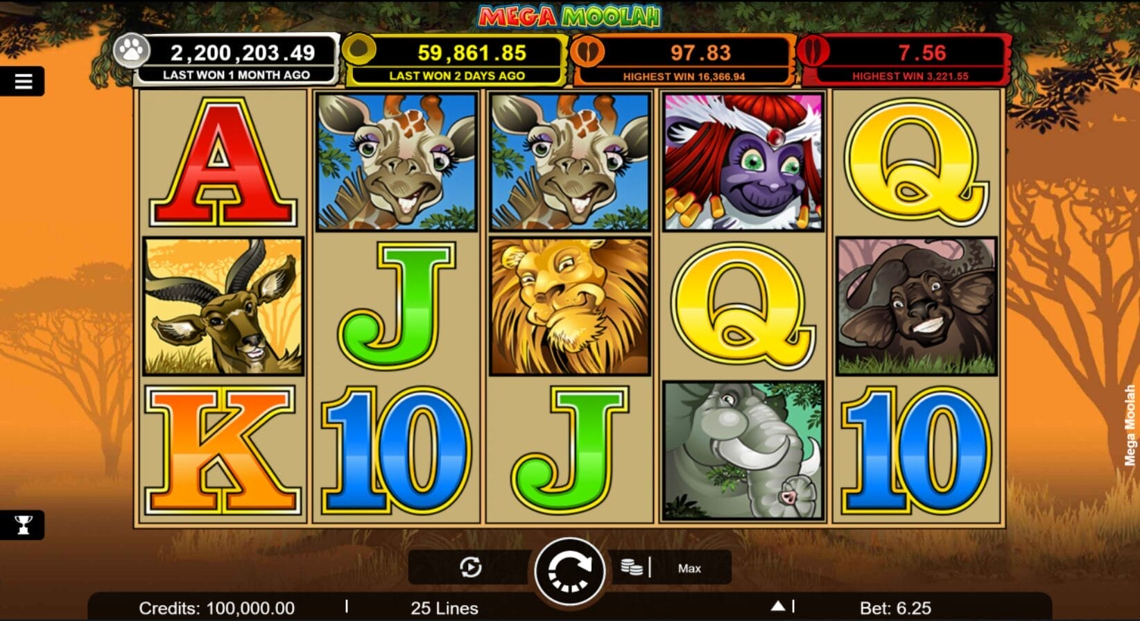 Mega Moolah: Microgaming jackpot-peli