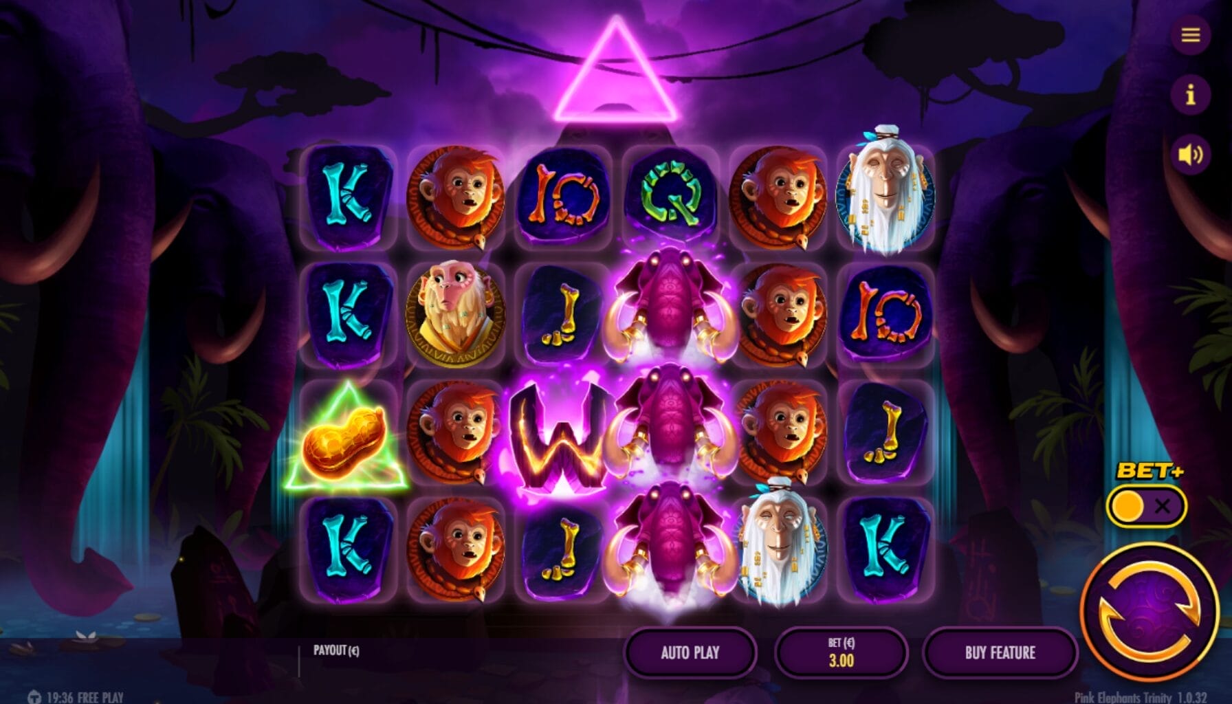 Pink Elephants Trinity: Thunderkick kolikkopeli