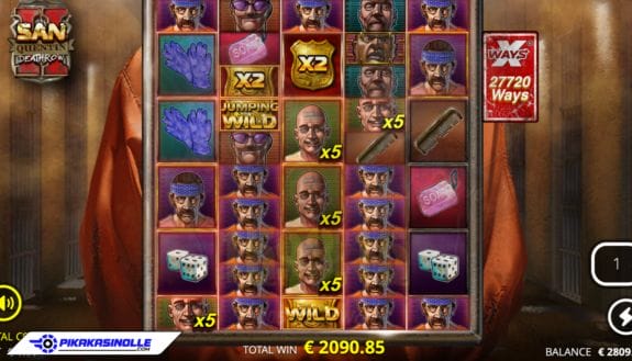 San Quentin 2: Death Row Nolimit City kolikkopelin ulkoasu