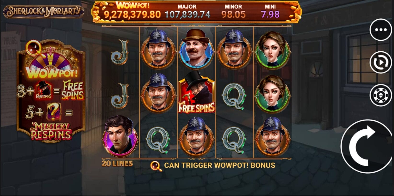 Sherlock & Moriarty WOWPOT! jackpot-peli