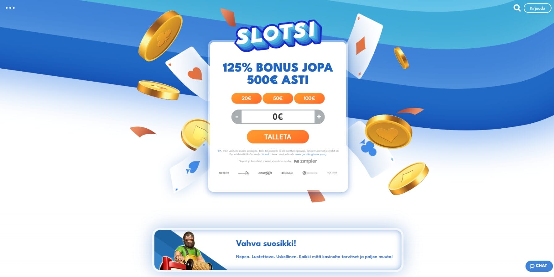 Slotsi Kasinon ulkoasu