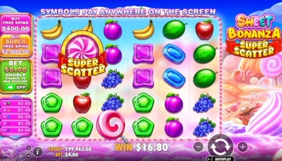 Sweet Bonanza Super Scatter Pragmatic Play kolikkopeli