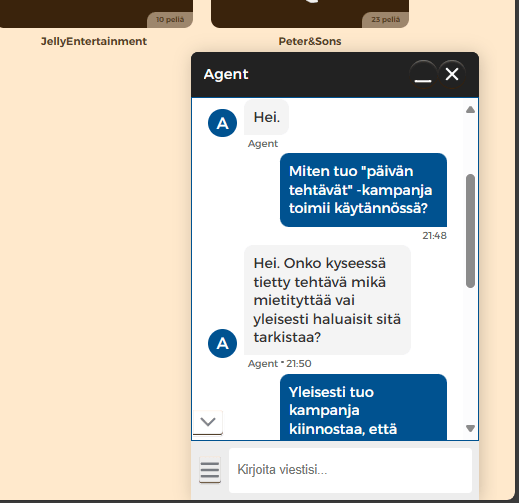 Tuuricasinon asiakaspalvelu testissä