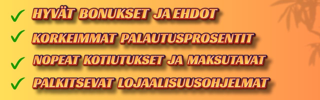 Voitokkaimpien kasinoiden ominaisuudet
