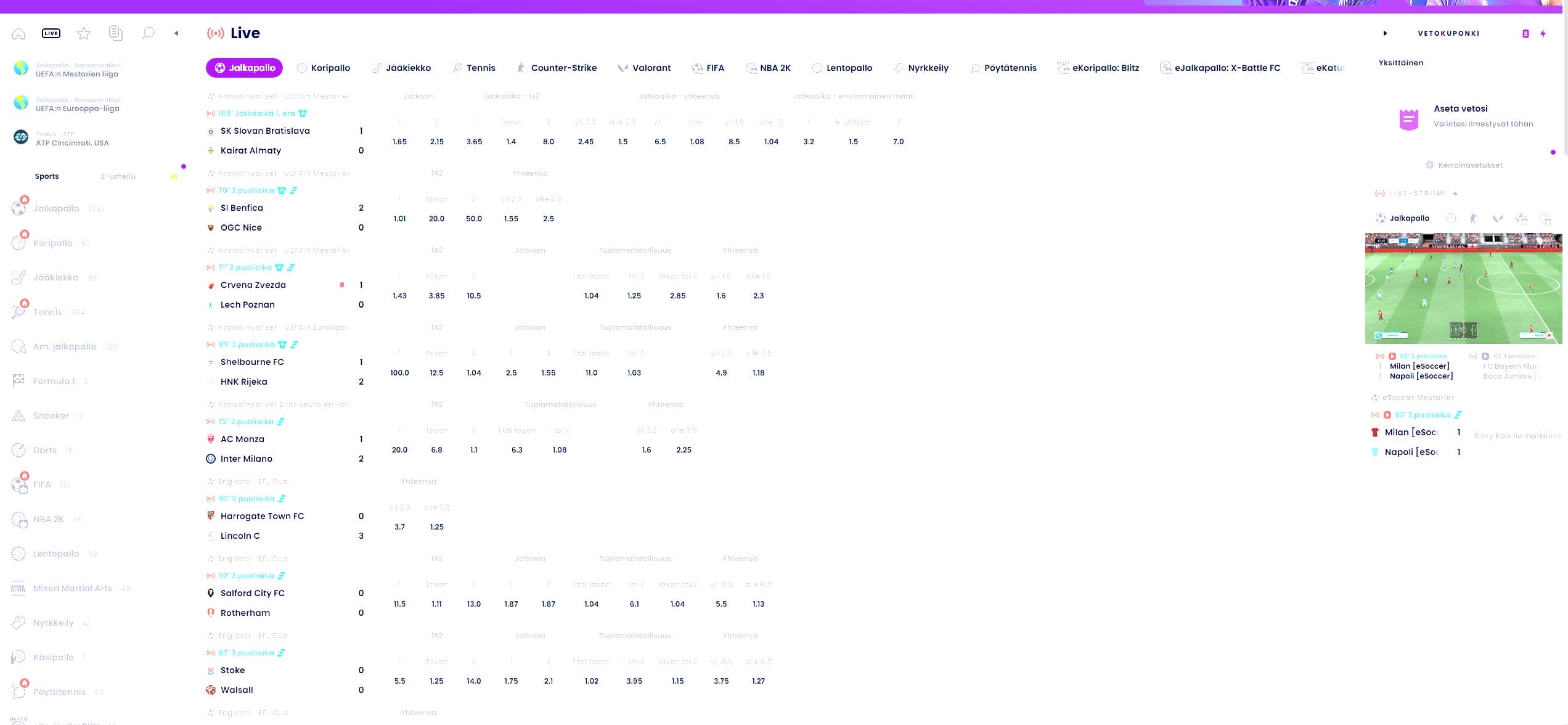 Winnerz vedonlyöntialustan ulkoasu